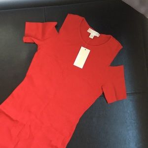 NWT Red Cold Shoulder Michael Kors dress